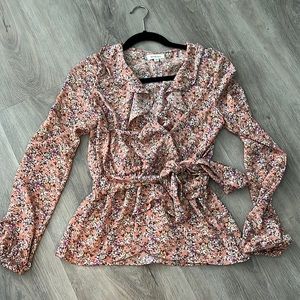 Max Studio faux wrap blouse xs